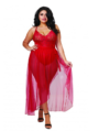 Body dentelle avec jupe amovible Dream Girl - 1XL, Rouge
